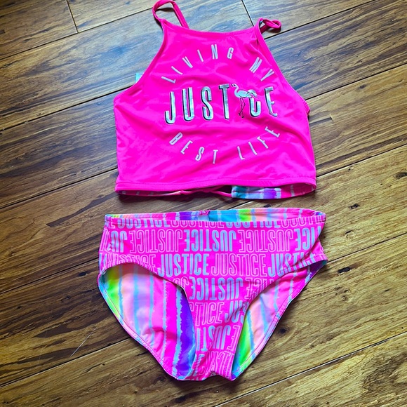 Justice: Girls reversible bathing suit-> Size 18 - Picture 1 of 2